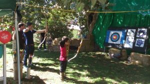 tiro con arco en el Mercado Medieval de Lavadores- Vigo